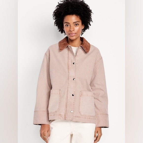 Old Navy Jackets & Blazers - NWT Old Navy Canvas Barn Jacket Antique Rose L
